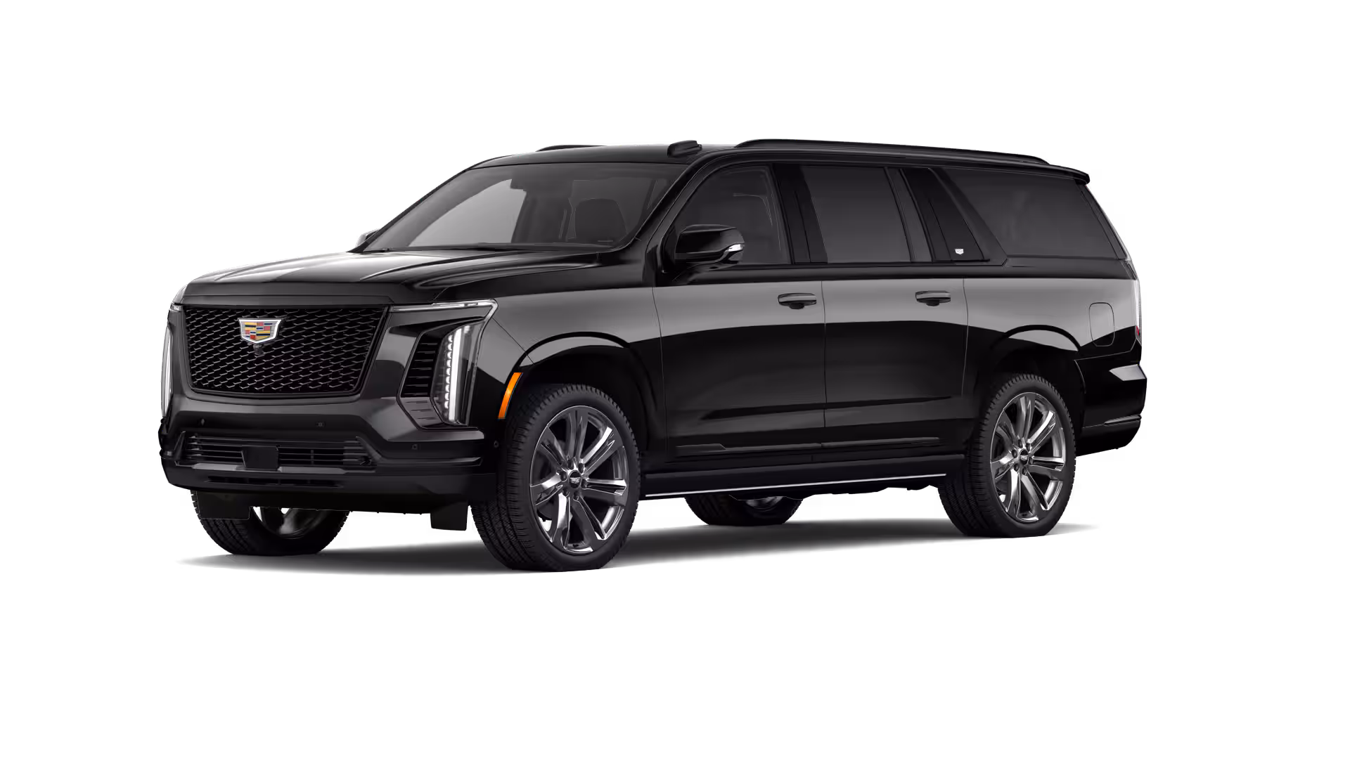 Black Cadillac Escalade chauffeured luxury SUV exterior